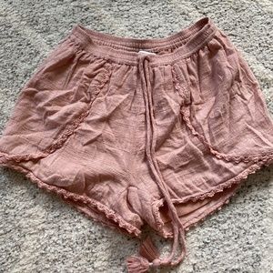Blush Pink Flowy Shorts